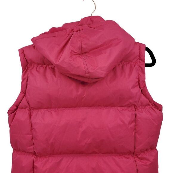 Climate Concepts Women's Hooded Puffer Vest L Pink Fuchsia Quilted Pockets - Picture 8 of 12